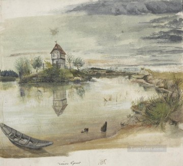 Durer Oil Painting - House by a Pond Albrecht Durer